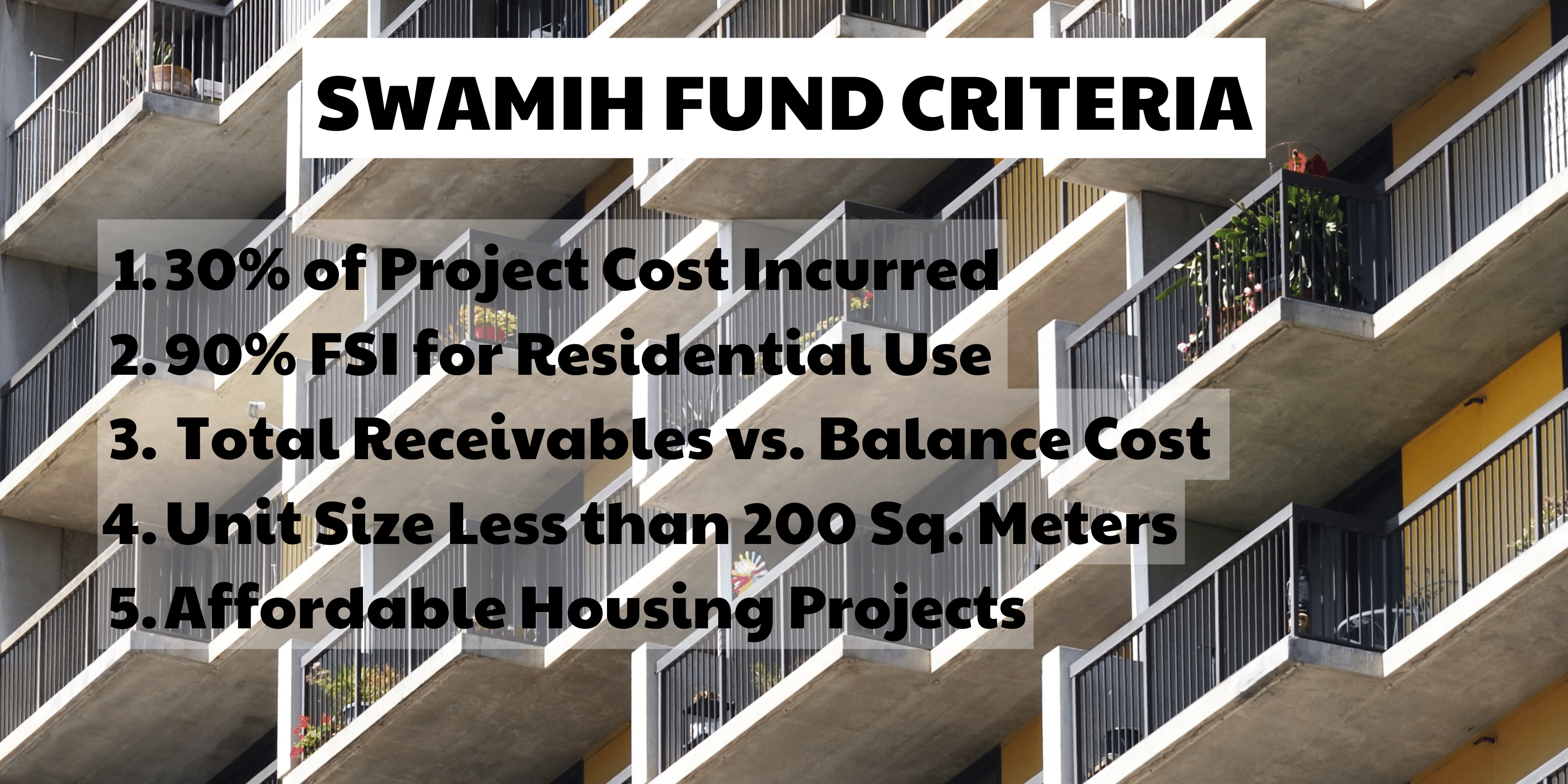 SWAMIH FUND CRITERIA