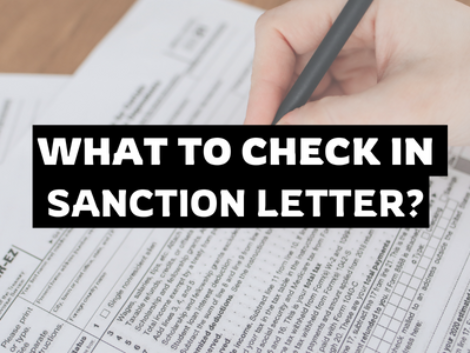 WHAT TO CHECK IN SANCTION LETTER